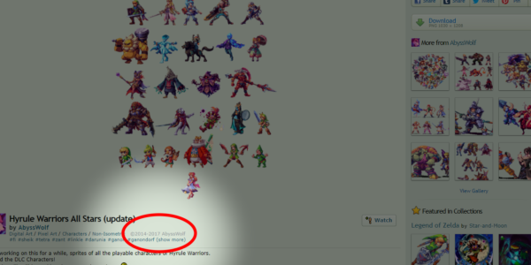 Devian Art's notice can be easily missed!